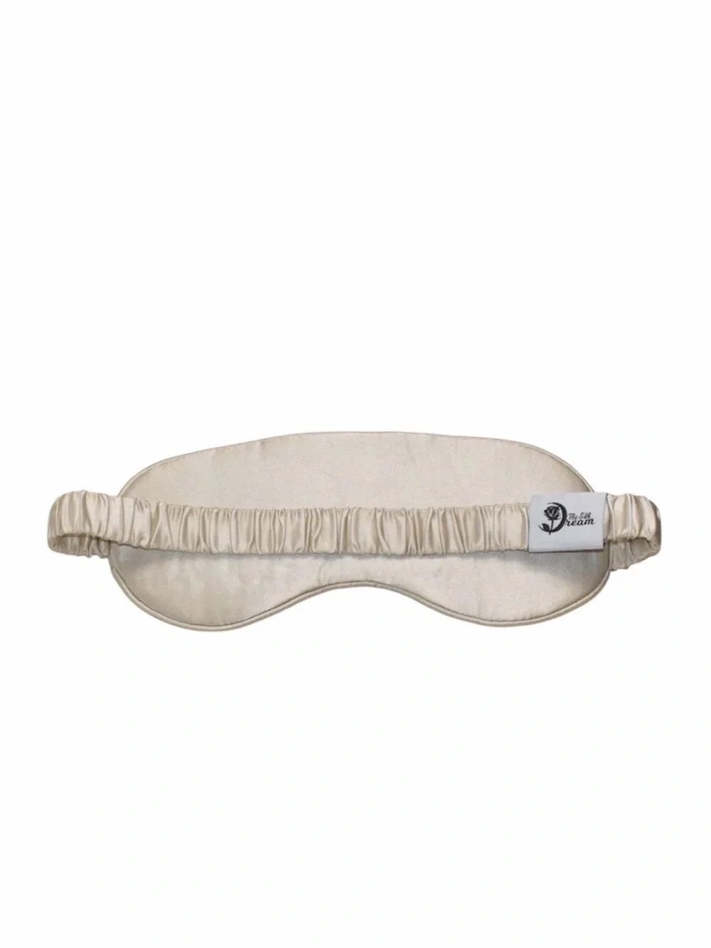 The Silk Dream White & Champagne Silk Sleep Mask Set 22 Momme Mulberry Silk Eye